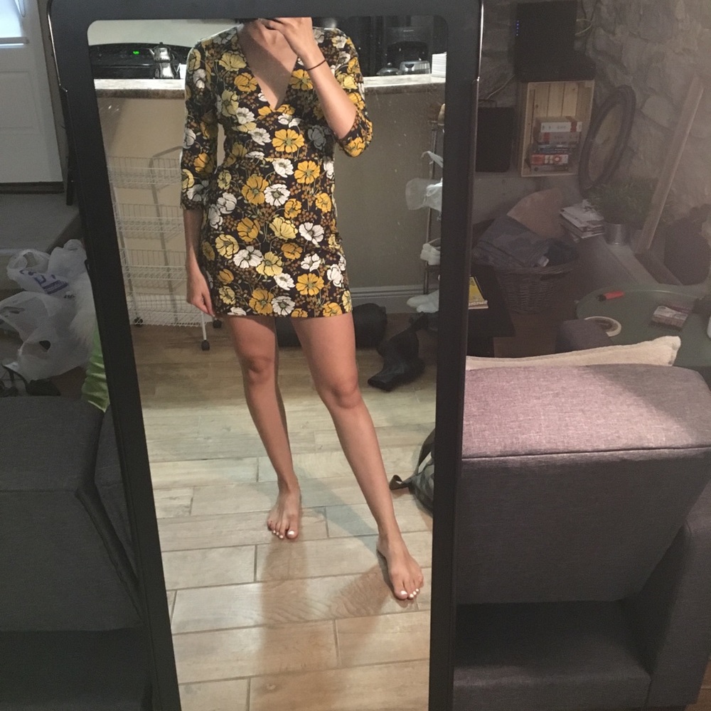 Jacquard Zara floral dress